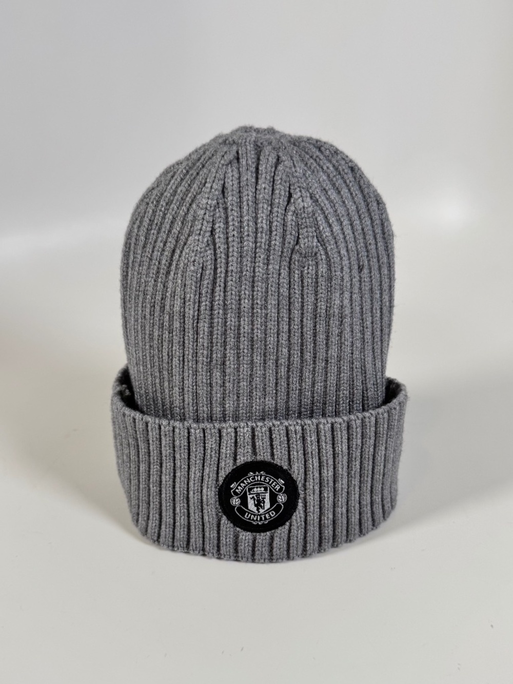 Manchester United Gray Knit Beanie Sports Apparel Supporter Wear
